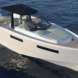 render - motore fuoribordo-Rivellini Design - Evo Center Consolle - Evo CC - sailing render- render di prua